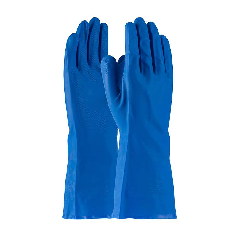 Assurance® Blue Diamond Raised Grip Chem Glove, Large, 12 Dozen per Case
